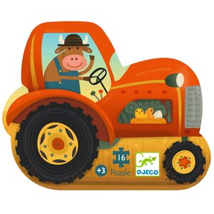 Djeco Puzzel - Tractor 16st. (+3j)