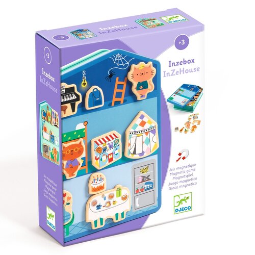 Djeco Spel - Magnetische Inzebox 'InZeHouse' (+3j)