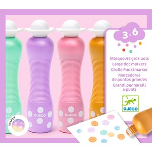 Djeco 4 Stempelstiften - Pearly (3-6j)