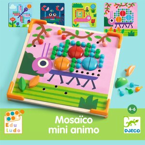 Djeco Spel - Steeknagels 'Mosaïco Mini Animo' (4-6j)