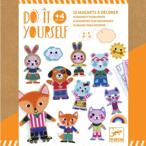 Djeco DIY - Magneten versieren 'Funky family' (+4j) Djeco DIY - Magneten versieren 'Funky family' (+4j)