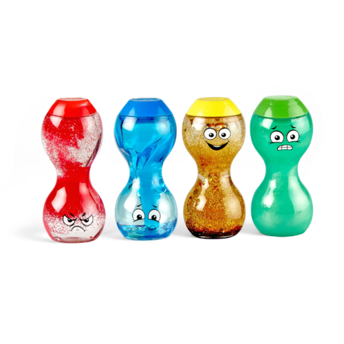 Hand2mind Express Your Feelings® Sensory Bottles - Blij, bang, boos & verdrietig Hand2mind Express Your Feelings® Sensory Bottles - Blij, bang, boos & verdrietig