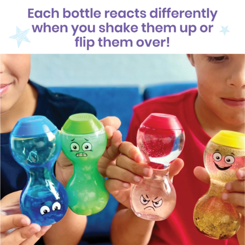 Hand2mind Express Your Feelings® Sensory Bottles - Blij, bang, boos & verdrietig