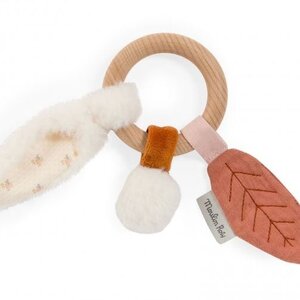 Moulin Roty Wooden rabbit ring rattle Après la pluie