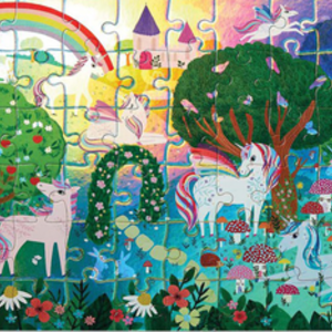 Crocodile Creek Holografische puzzel, 60st. - Sparkling Unicorn Crocodile Creek Holografische puzzel, 60st. - Sparkling Unicorn
