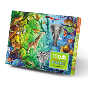 Crocodile Creek Holografische puzzel, 100st. - Jungle Paradise Crocodile Creek Holografische puzzel, 100st. - Jungle Paradise