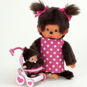 Monchhichi Monchhichi - Moeder met wandelwagen (20cm)
