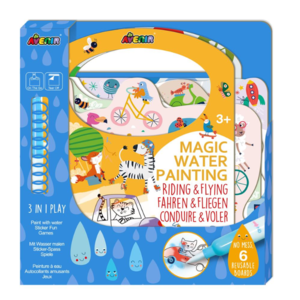 Avenir Waterschilderen - Rijden & Vliegen (3-in-1: verven met water, spellen, stickers)
