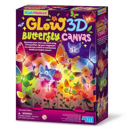 4m Kidzmaker - Canvas Met 3D Glow Vlinders