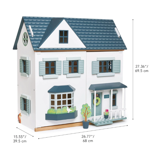 Tender leaf Poppenhuis - Huis Dovetail (68x39.5x69.5cm) ZONDER ACCESSOIRES