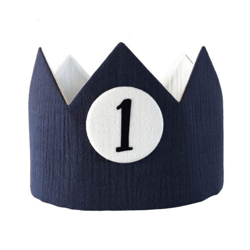 Liezelijn Verjaardagskroon Arthur - donkerblauw/wit - tetra