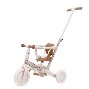 Little Dutch 4 in 1 Driewieler met duwstang Sunny Flower