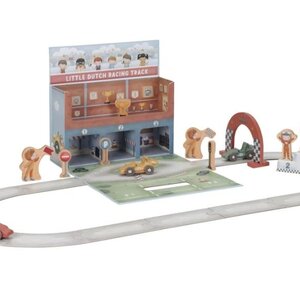 Little Dutch Houten racebaan in speelkoffer – Meerkleurig – Essentials