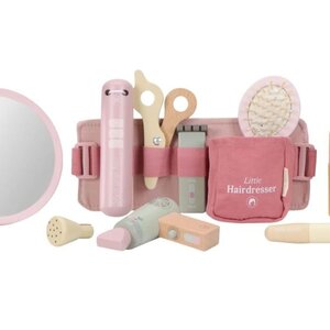 Little Dutch Houten kappersset – Roze – Essentials