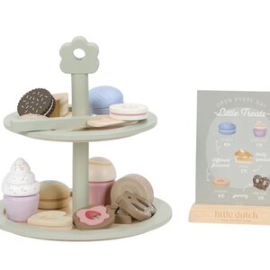 Little Dutch Houten etagère met gebak - Groen - Essentials
