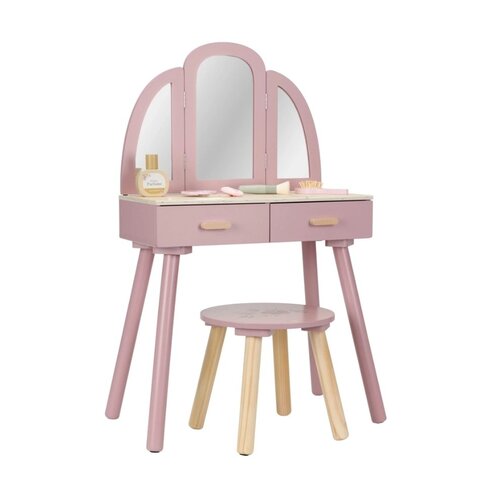 Little Dutch Houten kaptafel groot – Roze – Essentials Little Dutch Houten kaptafel groot – Roze – Essentials
