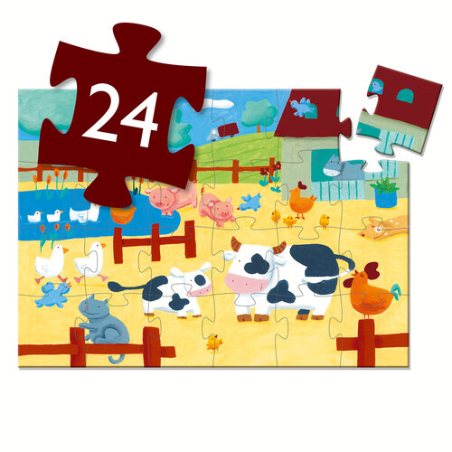 Djeco Puzzel 'koe' 24 st
