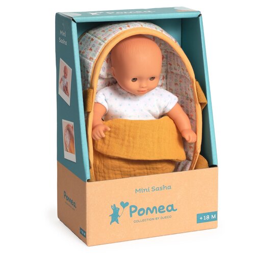 Djeco Pop - Mini Sasha in wiegje 20cm (+18m)