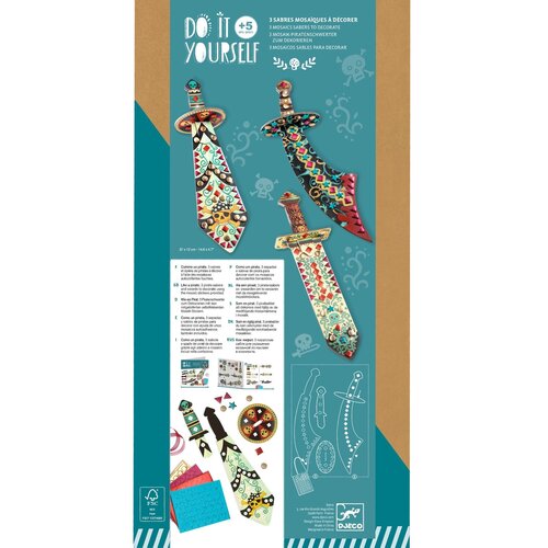 Djeco DIY - Mozaïek 'Piratensabels versieren' (+5j)
