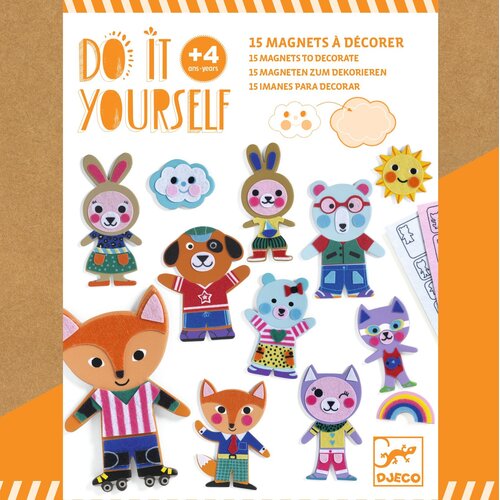 Djeco DIY -  Magneten versieren 'Funky family' (+4j) Djeco DIY -  Magneten versieren 'Funky family' (+4j)