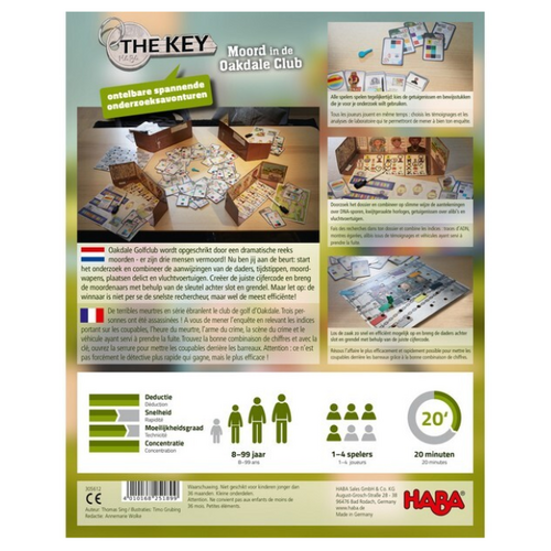 Haba Spel 'Moord in de Oakdale club' van Haba
