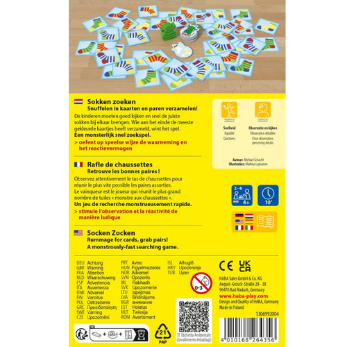 Haba Spel - Sokken zoeken (+4j)