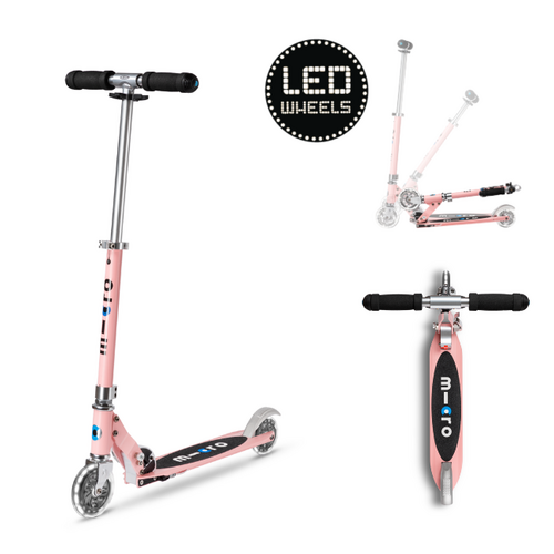 Micro Steps Micro Sprite LED - 2-wiel vouwstep "Zachtroze"