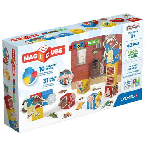 Geomag Magicube - Story Build Recycled Clips Three Little Pigs 42st.