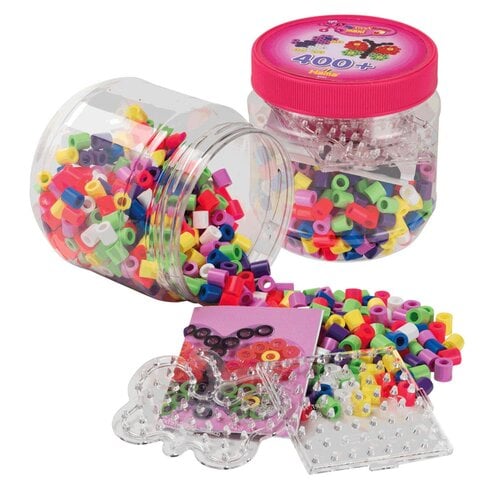 hama Hama Maxi Strijkkralenset in Pot - Pastel mix, 400st.