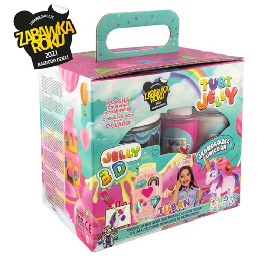 Tuban Tubi Jelly Set With 6 Colors And Small Aquarium "Unicorn"