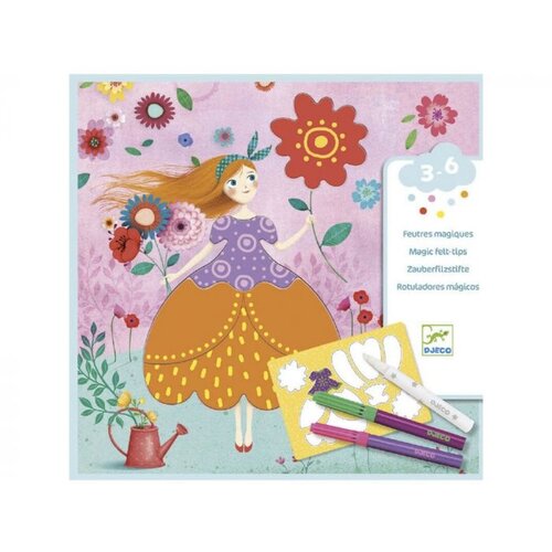 Djeco Knutseldoos - Magische Viltstiften 'Maries Mooie Jurken' (3-6j)