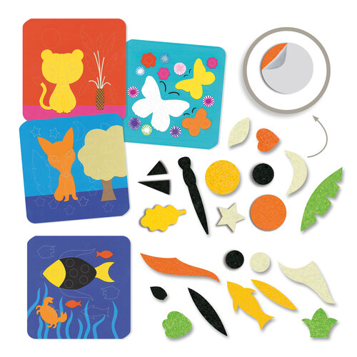 Djeco Knutseldoos - Vilten collage 'Zoete natuur' (3-6j)