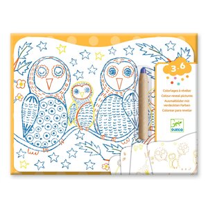 Djeco Knutselpakket - Verborgen kleurplaten 'dierenfamilies in het bos' (3-6j)