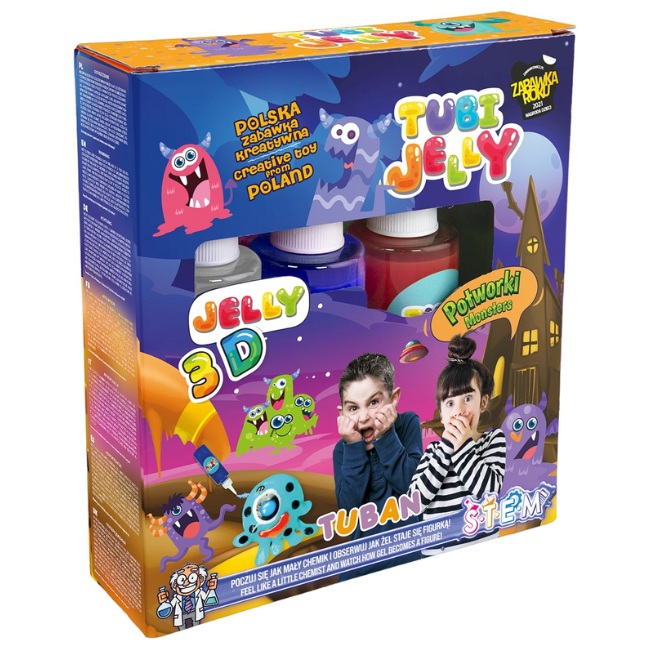 Tuban Tubi Jelly Set With 3 Colors "Monsters" - De Robbedoes
