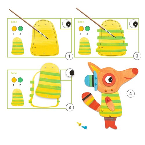 Djeco Knutseldoos - Schilderen 'De Vossenfamilie' (3-6j) Djeco Knutseldoos - Schilderen 'De Vossenfamilie' (3-6j)