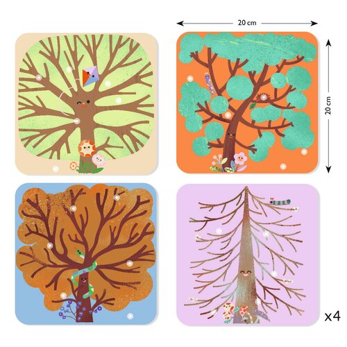 Djeco Knutseldoos - Vilten creaties "De ronde van de seizoenen" (3-6j)