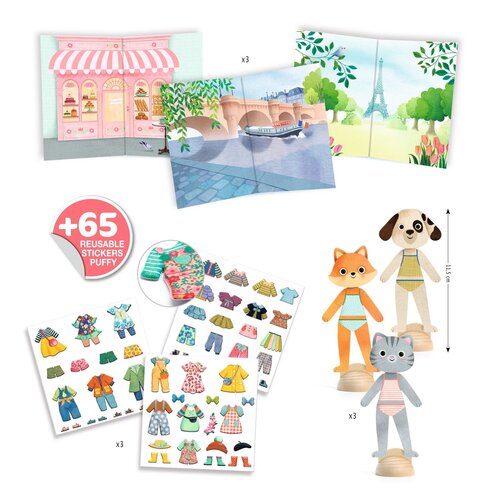 Djeco Knutseldoos - Collage herpositioneerbare stickers 'Bonjour Paris' (3-6j) Djeco Knutseldoos - Collage herpositioneerbare stickers 'Bonjour Paris' (3-6j)