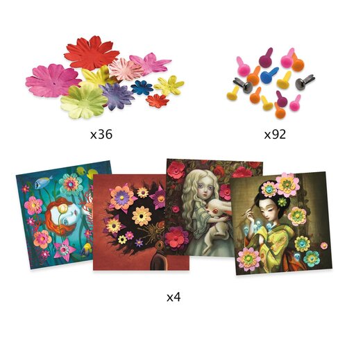 Djeco Knutseldoos - 3D-tekening 'Rock'n'Roses' (6-10j)