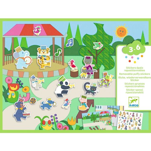 Djeco Knutselpakket - Verplaatsbare Puffy Stickers "Fanfare" (3-6j) Djeco Knutselpakket - Verplaatsbare Puffy Stickers "Fanfare" (3-6j)
