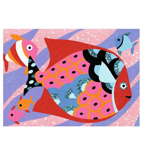 Djeco Knutseldoos - Glitterpoeder en gekleurd zand 'vissen' (6-10j)