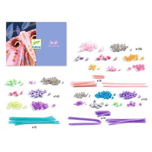 Djeco Knutseldoos - Kralen en chenilledraad 'schitteren in de nacht' (5-7j)