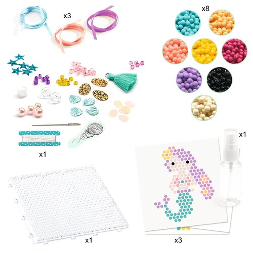 Djeco Artistic Aqua - Sleutelhangers 'Zeebewoners' (6-10j) Djeco Artistic Aqua - Sleutelhangers 'Zeebewoners' (6-10j)