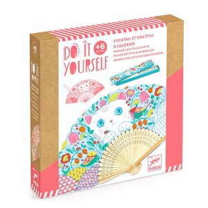 Djeco DIY - Waaier + doosje om in te kleuren 'Koneko' (+6j)