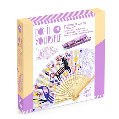 Djeco DIY - Waaier + doosje om in te kleuren 'bos' (+6j)