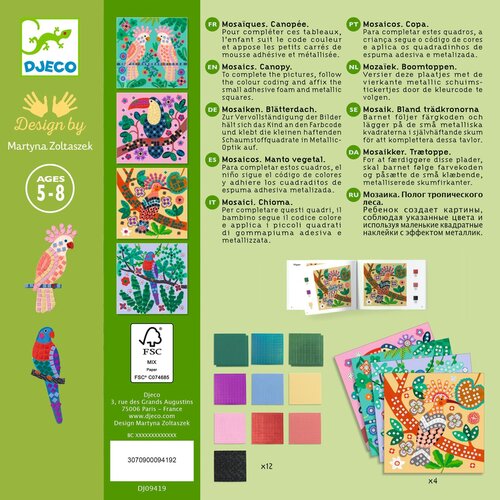 Djeco Knutseldoos - Mozaïek 'Boomtoppen' (5-8)
