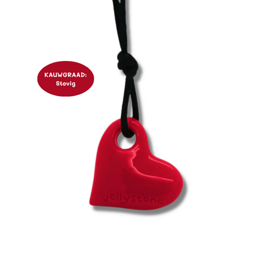 Jellystone Designs Bijtketting "Hart Rood"