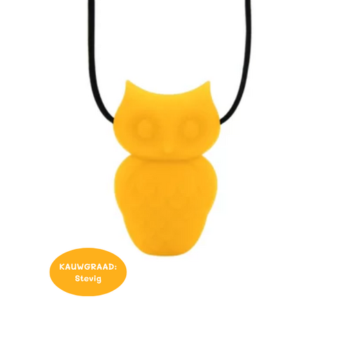 Jellystone Designs Bijtketting "Uil Kanariegeel"