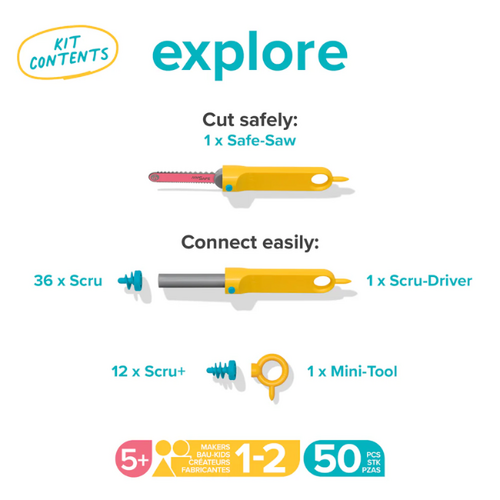 Makedo Explore Kit (50st.) Makedo Explore Kit (50st.)