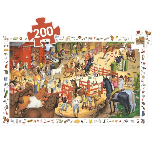 Djeco Observation Puzzel - Paardenmanège 200st. (+6)