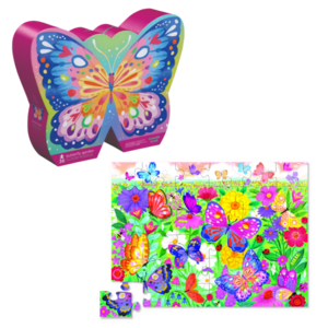 Crocodile Creek Foil Vloerpuzzel - Vlindertuin 36st. (+3)